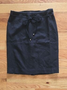 Talbots Black Cotton Pencil Skirt Size 8P